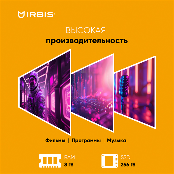 Ноутбук IRBIS Blizzard 15NBC1000 15.6" AMD Ryzen R3 3200U, 15.6"LCD 1920*1080 IPS , 8+256GB SSD, AC wifi, camera: 2MP, 5000mha battery, (БУ (после ремонта, царапины на корпусе, сильные повреждения коробки))