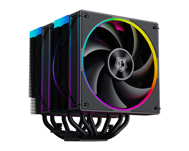 Кулер для процессора ID-COOLING FROZN A620 ARGB LGA1700/1200/115X/AM5/AM4 (6шт/кор, TDP 270W, PWM, черный, 6 тепл.трубок + медная база, DUAL ARGB FAN 120mm) RET