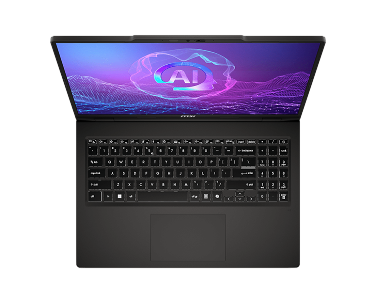 Ноутбук MSI VenturePro 16 AI A2VEG Ultra 7 255H 16" 16:10 2K OLED (2048*1280) 120Hz, DDR5 16GB (8GB*2),1TB SSD, NV RTX 4050 (6GB GDDR6),75Whr,1,9kg,1y,Dos,Solid Gray
