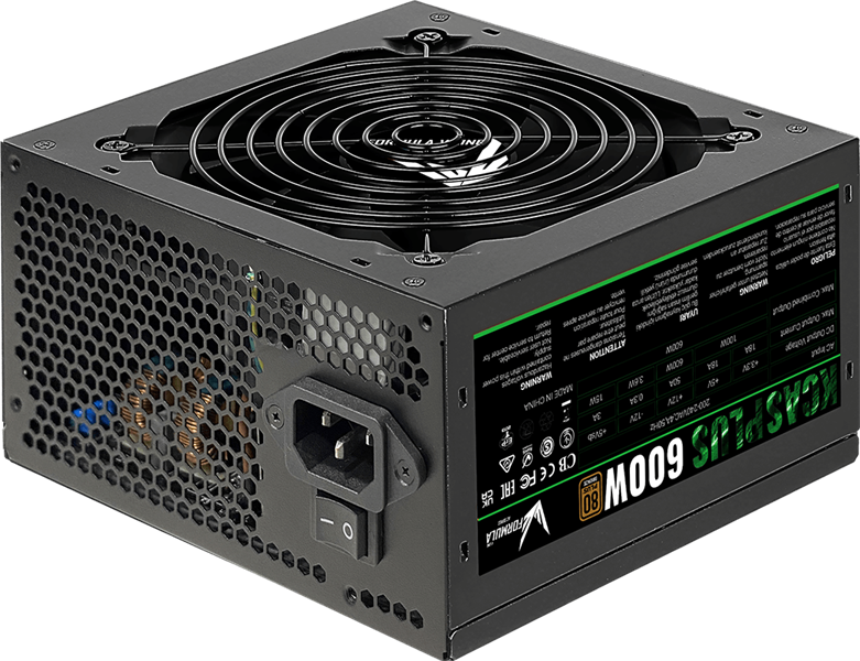 Блок питания Formula V Line KCAS PLUS 600W, 600W, APFC, 80+ Bronze, ATX12V v2.4, 12cm Fan (ex Aerocool)