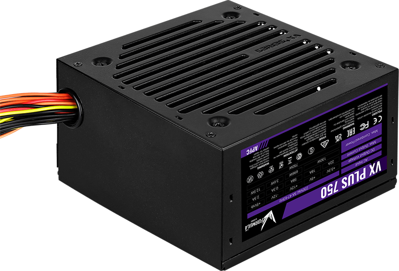 Блок питания Formula V Line VX PLUS 750, 750W, ATX12V v2.3, 12cm Fan (ex Aerocool) (существенное повреждение коробки)