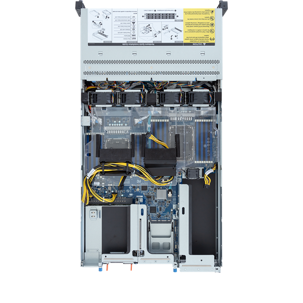 Шасси серверное Gigabyte Server Platform R283-SF0 / 2U / 2xIntel (Gen4/5) / 2xHS / 32xDIMM / 12xLFF NVMe/SAS/SATA / 4xGPUs DS / 1xOCP 3.0 / 1xFHHL / 2x2700W / Rails / 1Y
