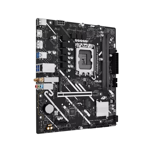 материнская плата ASUS PRIME B760M-F WIFI, LGA1700, B760, 2*DDR5, 4*SATA, 2*M.2, 4*USB 3.2, 2*USB 2.0, 1*PCIx16, 1*PCIx1, HDMI+DP, mATX; 90MB1N00-M0EAY0