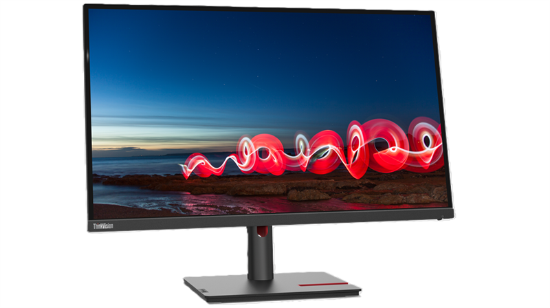 Lenovo ThinkVision T27i-30 27 inch FHD Monitor (IPS Panel, 60Hz, 4ms, HDMI, VGA, DP, 3-side borderless) - Tilt/Swivel/Lift/Pivot Stand