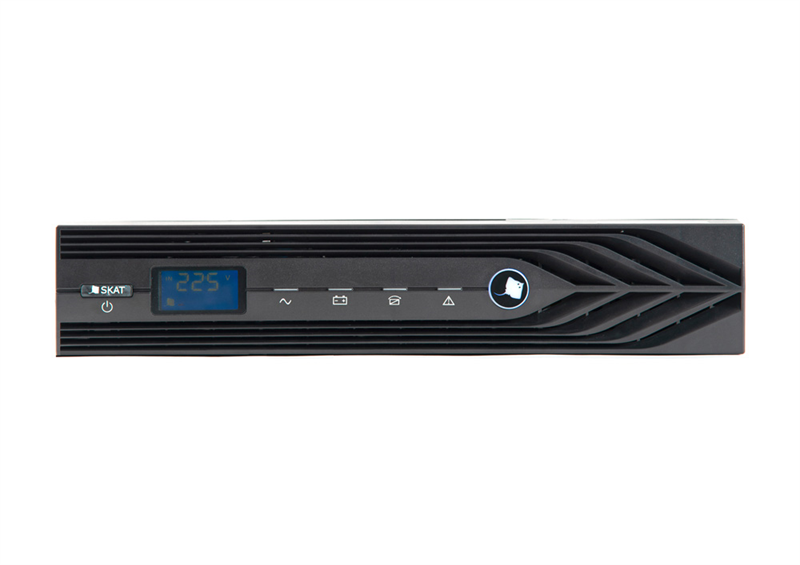 Источник бесперебойного питания (9903) SKAT-UPS 1000-RACK-ON-E ИБП 900 Вт, online, синус,внешн. АКБ х 2 шт, 8xC13