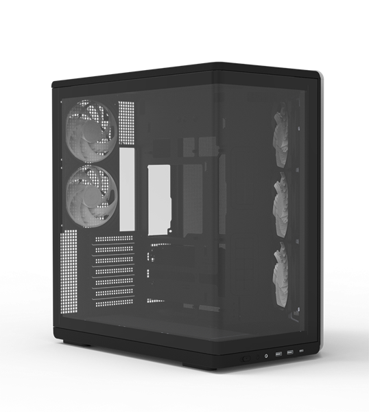 корпус ZALMAN P60, ATX, BLACK, WINDOW, 2x3.5", 3x2.5", 1xUSB TYPE-C, 2xUSB3.0, SIDE 3x120mm ARGB, REAR 2x120mm ARGB